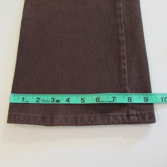 Coldwater Creek Brown Knit Denim Boot Cut Pants Size 8 - Picture 13 of 13